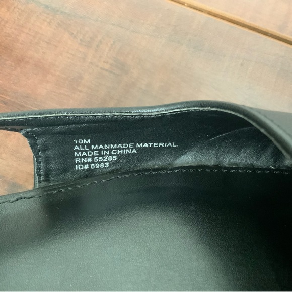 Black Cap Toe Ballet Slingback Flats with Pointed Toe - Picture 10 of 11